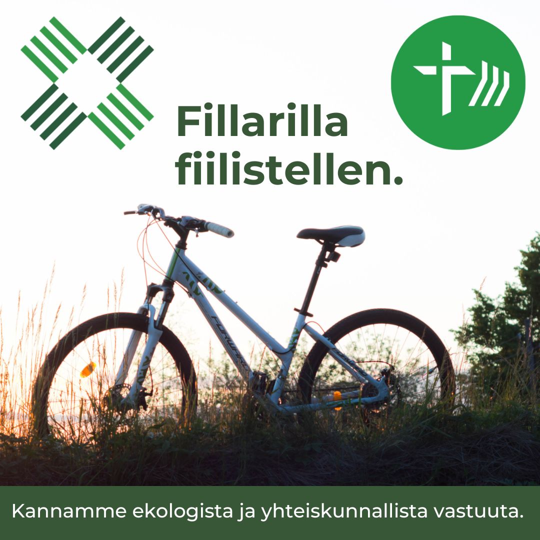 Diakonimme Tiinan aloitteesta tarjosimme työntekijöille työsuhdepolkupyöräedun yhteistyössä Pyöräliike Lundbergin kanssa. Tavoitteena on vaihtaa autoilukilometrejä pyöräilykilometreihin. Luonto kiittää ja kunto kasvaa.
