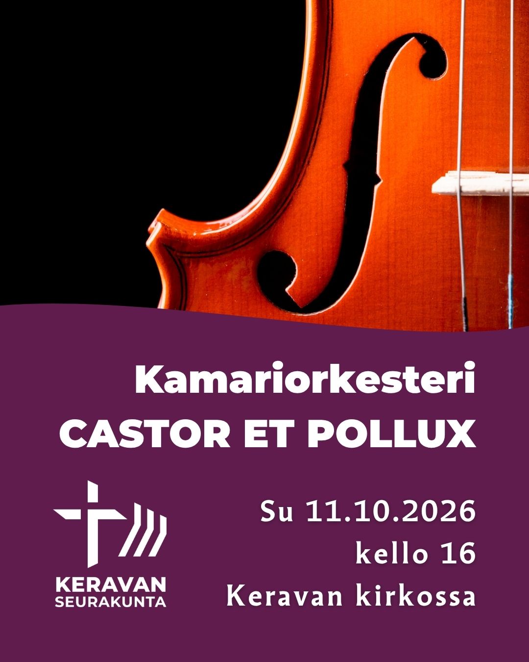 konserttimainos, kuvituskuva viulusta
