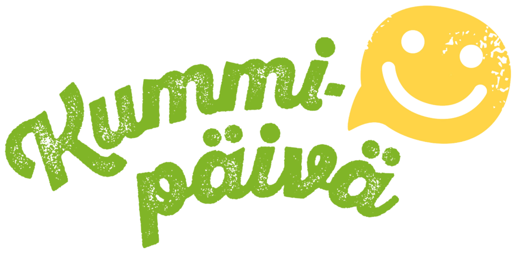 Kummipäivä kummipäivän logo ja hymynaama.