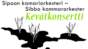 piirroskuvassa kevätkukkia hangella.