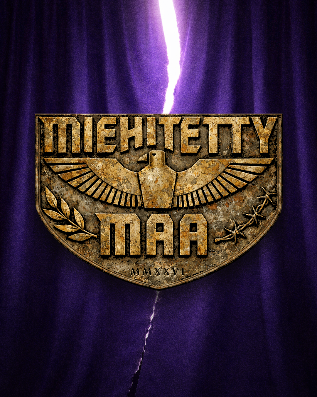 Miehitetty maa -mainos.
